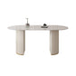 Metal Contemporary White Dining Table Marble Top Table with Double Pedestal Clearhalo 'Dining Tables & Seating' 'Dining Tables' 'dining_table' 'furn' 'furn_dining_table' 'Furniture' 'furniture_dining_table' 'Kitchen & Dining Furniture' 'kitchen' 'kitchen_dining_table' 4890084