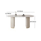 Metal Contemporary White Dining Table Marble Top Table with Double Pedestal Clearhalo 'Dining Tables & Seating' 'Dining Tables' 'dining_table' 'furn' 'furn_dining_table' 'Furniture' 'furniture_dining_table' 'Kitchen & Dining Furniture' 'kitchen' 'kitchen_dining_table' 4890093