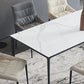 Metal Modern Rectangle Table Sintered Stone Table with 4 Legs Clearhalo 'Dining Tables & Seating' 'Dining Tables' 'dining_table' 'furn' 'furn_dining_table' 'Furniture' 'furniture_dining_table' 'Kitchen & Dining Furniture' 'kitchen' 'kitchen_dining_table' 4890107
