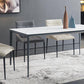 Metal Modern Rectangle Table Sintered Stone Table with 4 Legs Clearhalo 'Dining Tables & Seating' 'Dining Tables' 'dining_table' 'furn' 'furn_dining_table' 'Furniture' 'furniture_dining_table' 'Kitchen & Dining Furniture' 'kitchen' 'kitchen_dining_table' 4890108