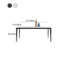Metal Modern Rectangle Table Sintered Stone Table with 4 Legs Clearhalo 'Dining Tables & Seating' 'Dining Tables' 'dining_table' 'furn' 'furn_dining_table' 'Furniture' 'furniture_dining_table' 'Kitchen & Dining Furniture' 'kitchen' 'kitchen_dining_table' 4890109