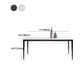 Metal Modern Rectangle Table Sintered Stone Table with 4 Legs Clearhalo 'Dining Tables & Seating' 'Dining Tables' 'dining_table' 'furn' 'furn_dining_table' 'Furniture' 'furniture_dining_table' 'Kitchen & Dining Furniture' 'kitchen' 'kitchen_dining_table' 4890113