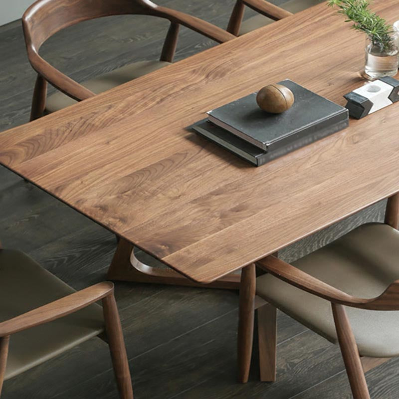 Rectangle Double Pedestal Modern Dining Table Pine Solid Wood Fixed Table Clearhalo 'Dining Tables & Seating' 'Dining Tables' 'dining_table' 'furn' 'furn_dining_table' 'Furniture' 'furniture_dining_table' 'Kitchen & Dining Furniture' 'kitchen' 'kitchen_dining_table' 4890119
