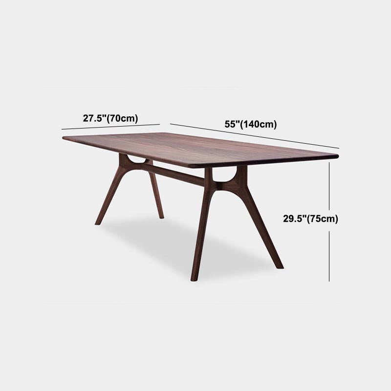 Rectangle Simplicity Dining Table Fixed Table with Solid Wood Clearhalo 'Dining Tables & Seating' 'Dining Tables' 'dining_table' 'Furniture' 'furniture_dining_table' 'Kitchen & Dining Furniture' 'kitchen' 'kitchen_dining_table' 4890156
