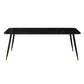 Industrial Style Stone Dining Table 4 Legs Dining Room Collection for Indoor Black Without Chairs Clearhalo 'Dining Tables & Seating' 'Dining Tables' 'dining_table' 'furn' 'furn_dining_table' 'Furniture' 'furniture_dining_table' 'Kitchen & Dining Furniture' 'kitchen' 'kitchen_dining_table' 4890166