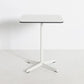 Industrial Style Dining Site Table Metal 4 Legs Dining Room Collection 23.6"L x 23.6"W x 29.1"H Square Black White Clearhalo 'Dining Tables & Seating' 'Dining Tables' 'dining_table' 'Furniture' 'furniture_dining_table' 'Kitchen & Dining Furniture' 'kitchen' 'kitchen_dining_table' 4890188