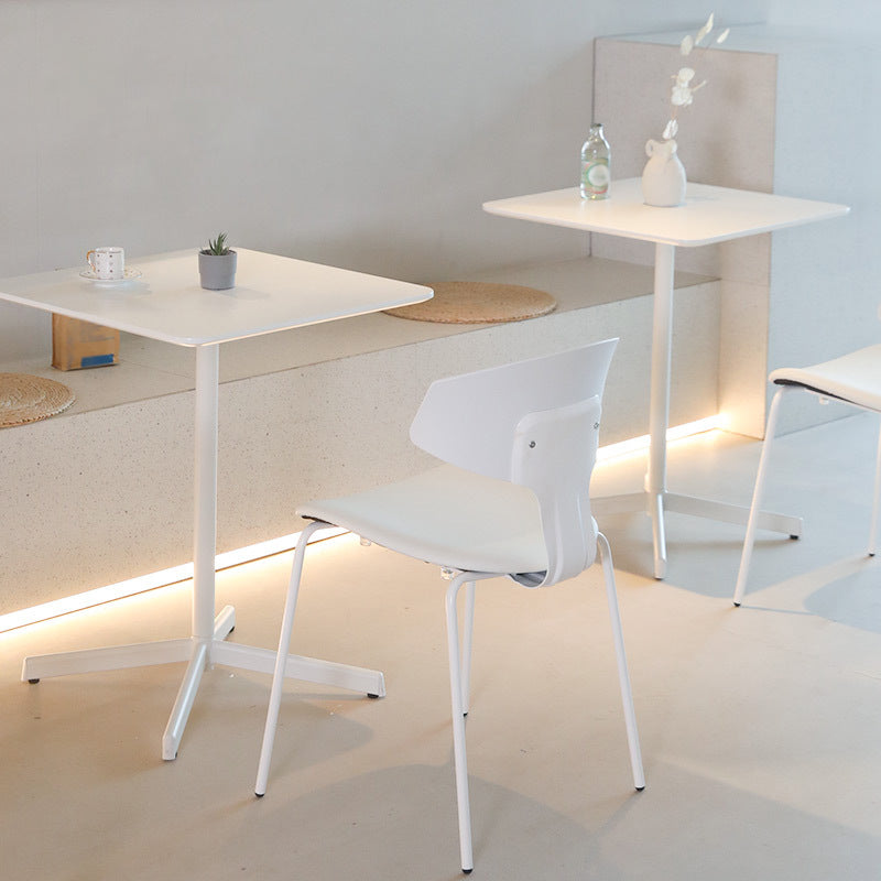 Industrial Style Dining Site Table Metal 4 Legs Dining Room Collection Clearhalo 'Dining Tables & Seating' 'Dining Tables' 'dining_table' 'Furniture' 'furniture_dining_table' 'Kitchen & Dining Furniture' 'kitchen' 'kitchen_dining_table' 4890189