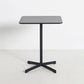Industrial Style Dining Site Table Metal 4 Legs Dining Room Collection 23.6"L x 23.6"W x 29.1"H Square Black Clearhalo 'Dining Tables & Seating' 'Dining Tables' 'dining_table' 'Furniture' 'furniture_dining_table' 'Kitchen & Dining Furniture' 'kitchen' 'kitchen_dining_table' 4890190