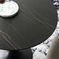 Metal Modern Round Indoor Table Black Sintered Stone Top Table for Dining Room Clearhalo 'Dining Tables & Seating' 'Dining Tables' 'dining_table' 'furn' 'furn_dining_table' 'Furniture' 'furniture_dining_table' 'Kitchen & Dining Furniture' 'kitchen' 'kitchen_dining_table' 4890208