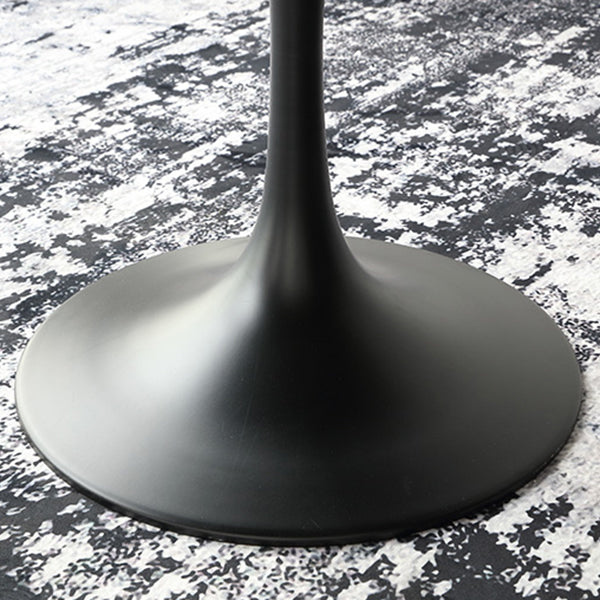 Metal Modern Round Indoor Table Black Sintered Stone Top Table for Dining Room Clearhalo 'Dining Tables & Seating' 'Dining Tables' 'dining_table' 'furn' 'furn_dining_table' 'Furniture' 'furniture_dining_table' 'Kitchen & Dining Furniture' 'kitchen' 'kitchen_dining_table' 4890211