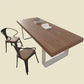 Rectangle Double Pedestal Luxury Dining Table Fixed Table with Pine Solid Wood Clearhalo 'Dining Tables & Seating' 'Dining Tables' 'dining_table' 'furn' 'furn_dining_table' 'Furniture' 'furniture_dining_table' 'Kitchen & Dining Furniture' 'kitchen' 'kitchen_dining_table' 4890249
