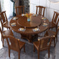 Round Solid Wood Dining Table Modern Turntable Furniture with Pedestal Base Clearhalo 'Dining Tables & Seating' 'Dining Tables' 'dining_table' 'furn' 'furn_dining_table' 'Furniture' 'furniture_dining_table' 'Kitchen & Dining Furniture' 'kitchen' 'kitchen_dining_table' 4890257