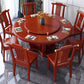 Round Solid Wood Dining Table Modern Turntable Furniture with Pedestal Base Clearhalo 'Dining Tables & Seating' 'Dining Tables' 'dining_table' 'furn' 'furn_dining_table' 'Furniture' 'furniture_dining_table' 'Kitchen & Dining Furniture' 'kitchen' 'kitchen_dining_table' 4890260