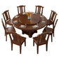 Round Solid Wood Dining Table Modern Turntable Furniture with Pedestal Base Clearhalo 'Dining Tables & Seating' 'Dining Tables' 'dining_table' 'furn' 'furn_dining_table' 'Furniture' 'furniture_dining_table' 'Kitchen & Dining Furniture' 'kitchen' 'kitchen_dining_table' 4890271