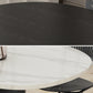 Rubberwood Solid Wood Base Table Contemporary Dining Table in White and Black Clearhalo 'Dining Tables & Seating' 'Dining Tables' 'dining_table' 'furn' 'furn_dining_table' 'Furniture' 'furniture_dining_table' 'Kitchen & Dining Furniture' 'kitchen' 'kitchen_dining_table' 4890284