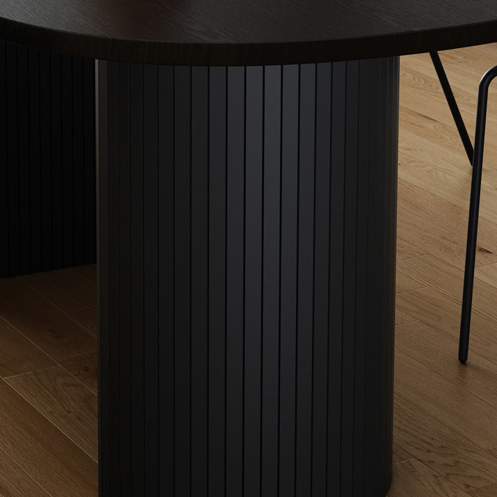 Rubberwood Solid Wood Base Table Contemporary Dining Table in White and Black Clearhalo 'Dining Tables & Seating' 'Dining Tables' 'dining_table' 'furn' 'furn_dining_table' 'Furniture' 'furniture_dining_table' 'Kitchen & Dining Furniture' 'kitchen' 'kitchen_dining_table' 4890287