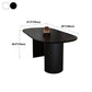 Rubberwood Solid Wood Base Table Contemporary Dining Table in White and Black Clearhalo 'Dining Tables & Seating' 'Dining Tables' 'dining_table' 'furn' 'furn_dining_table' 'Furniture' 'furniture_dining_table' 'Kitchen & Dining Furniture' 'kitchen' 'kitchen_dining_table' 4890293