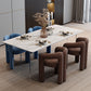 Minimalism Stone Table for Restaurant Rectangle Table with Acrylic Pedestal White 55.1"L x 31.5"W x 29.5"H Without Chairs Clearhalo 'Dining Tables & Seating' 'Dining Tables' 'dining_table' 'furn' 'furn_dining_table' 'Furniture' 'furniture_dining_table' 'Kitchen & Dining Furniture' 'kitchen' 'kitchen_dining_table' 4890317