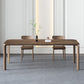 Solid Wood 4 Legs Dining Site Table Modern Rectangle Fixed Dinette Table Dark Wood 55.1"L x 31.5"W x 29.5"H Without Chairs Clearhalo 'Dining Tables & Seating' 'Dining Tables' 'dining_table' 'furn' 'furn_dining_table' 'Furniture' 'furniture_dining_table' 'Kitchen & Dining Furniture' 'kitchen' 'kitchen_dining_table' 4890353