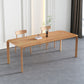 Solid Wood 4 Legs Dining Site Table Modern Rectangle Fixed Dinette Table Natural 70.9"L x 35.4"W x 29.5"H Without Chairs Clearhalo 'Dining Tables & Seating' 'Dining Tables' 'dining_table' 'furn' 'furn_dining_table' 'Furniture' 'furniture_dining_table' 'Kitchen & Dining Furniture' 'kitchen' 'kitchen_dining_table' 4890355
