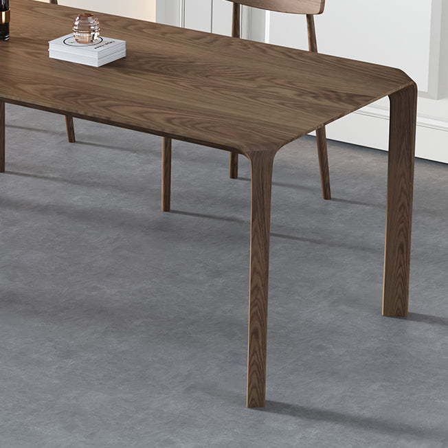 Solid Wood 4 Legs Dining Site Table Modern Rectangle Fixed Dinette Table Clearhalo 'Dining Tables & Seating' 'Dining Tables' 'dining_table' 'furn' 'furn_dining_table' 'Furniture' 'furniture_dining_table' 'Kitchen & Dining Furniture' 'kitchen' 'kitchen_dining_table' 4890360