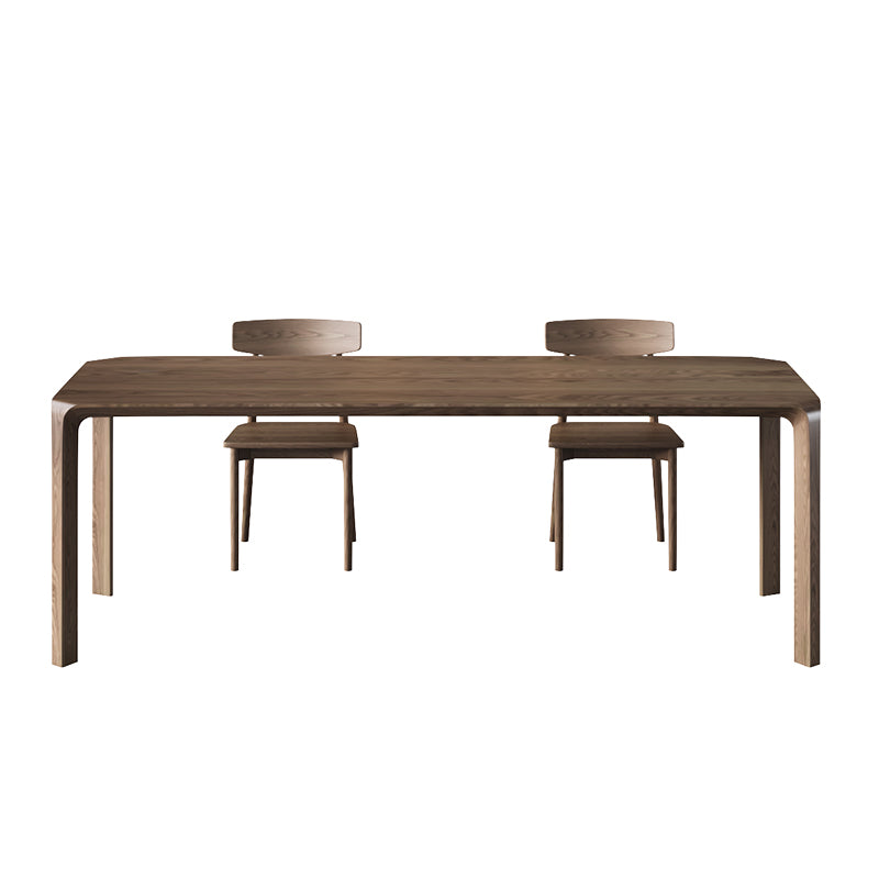 Solid Wood 4 Legs Dining Site Table Modern Rectangle Fixed Dinette Table Clearhalo 'Dining Tables & Seating' 'Dining Tables' 'dining_table' 'furn' 'furn_dining_table' 'Furniture' 'furniture_dining_table' 'Kitchen & Dining Furniture' 'kitchen' 'kitchen_dining_table' 4890361