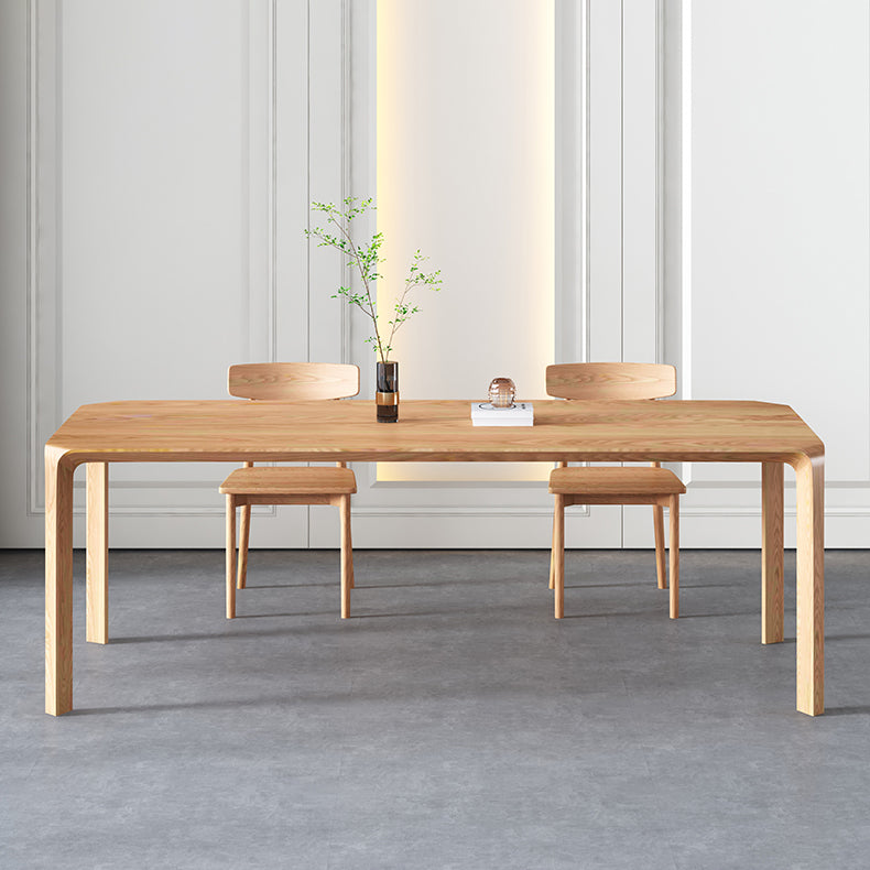 Solid Wood 4 Legs Dining Site Table Modern Rectangle Fixed Dinette Table Clearhalo 'Dining Tables & Seating' 'Dining Tables' 'dining_table' 'furn' 'furn_dining_table' 'Furniture' 'furniture_dining_table' 'Kitchen & Dining Furniture' 'kitchen' 'kitchen_dining_table' 4890362