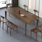 Solid Wood 4 Legs Dining Site Table Modern Rectangle Fixed Dinette Table Clearhalo 'Dining Tables & Seating' 'Dining Tables' 'dining_table' 'furn' 'furn_dining_table' 'Furniture' 'furniture_dining_table' 'Kitchen & Dining Furniture' 'kitchen' 'kitchen_dining_table' 4890363