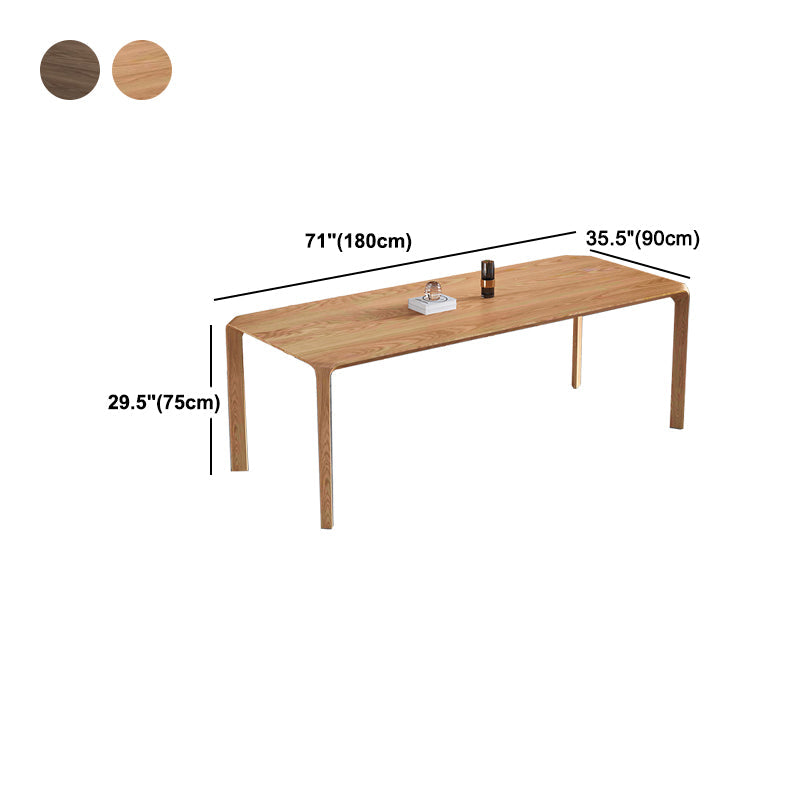 Solid Wood 4 Legs Dining Site Table Modern Rectangle Fixed Dinette Table Clearhalo 'Dining Tables & Seating' 'Dining Tables' 'dining_table' 'furn' 'furn_dining_table' 'Furniture' 'furniture_dining_table' 'Kitchen & Dining Furniture' 'kitchen' 'kitchen_dining_table' 4890367