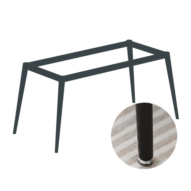 Rectangle Stone Top Dining Table Modern Black Base Dining Table for Living Room Clearhalo 'Dining Tables & Seating' 'Dining Tables' 'dining_table' 'furn' 'furn_dining_table' 'Furniture' 'furniture_dining_table' 'Kitchen & Dining Furniture' 'kitchen' 'kitchen_dining_table' 4890379