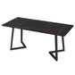 Modern Rectangle Stone Table for Restaurant Balck Metal Pedestal Dining Table Black Gold Without Chairs Clearhalo 'Dining Tables & Seating' 'Dining Tables' 'dining_table' 'furn' 'furn_dining_table' 'Furniture' 'furniture_dining_table' 'Kitchen & Dining Furniture' 'kitchen' 'kitchen_dining_table' 4890392