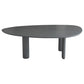 Nordic Simple Solid Wood Table for Restaurant Oval Table with Three Pedestal Gray Without Chairs Clearhalo 'Dining Tables & Seating' 'Dining Tables' 'dining_table' 'furn' 'furn_dining_table' 'Furniture' 'furniture_dining_table' 'Kitchen & Dining Furniture' 'kitchen' 'kitchen_dining_table' 4890424