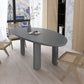 Nordic Simple Solid Wood Table for Restaurant Oval Table with Three Pedestal Clearhalo 'Dining Tables & Seating' 'Dining Tables' 'dining_table' 'furn' 'furn_dining_table' 'Furniture' 'furniture_dining_table' 'Kitchen & Dining Furniture' 'kitchen' 'kitchen_dining_table' 4890430