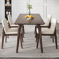 4-foot Solid Wood Table Rectangle Modern Fixed Dinner Room Kitchen Table Walnut 70.9"L x 31.5"W x 29.5"H Without Chairs Clearhalo 'Dining Tables & Seating' 'Dining Tables' 'dining_table' 'furn' 'furn_dining_table' 'Furniture' 'furniture_dining_table' 'Kitchen & Dining Furniture' 'kitchen' 'kitchen_dining_table' 4890441
