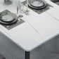 Stone Top Rectangle Dinette Table Traditional Luxury Metal Tripod Base Dining Table Clearhalo 'Dining Tables & Seating' 'Dining Tables' 'dining_table' 'furn' 'furn_dining_table' 'Furniture' 'furniture_dining_table' 'Kitchen & Dining Furniture' 'kitchen' 'kitchen_dining_table' 4890503