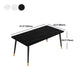 Stone Top Rectangle Dinette Table Traditional Luxury Metal Tripod Base Dining Table Clearhalo 'Dining Tables & Seating' 'Dining Tables' 'dining_table' 'furn' 'furn_dining_table' 'Furniture' 'furniture_dining_table' 'Kitchen & Dining Furniture' 'kitchen' 'kitchen_dining_table' 4890511