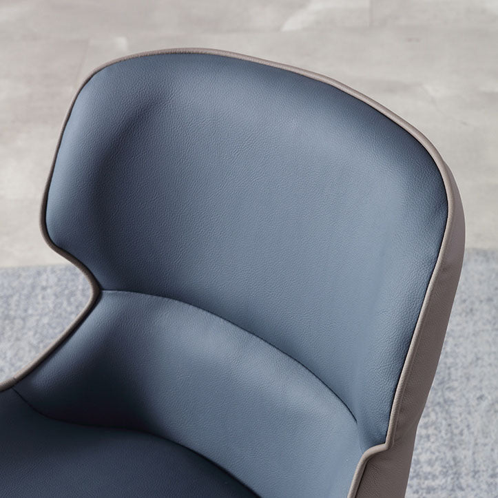 Industrial Wingback Armless Dining Chair PU Leather Dining Chairs for Home Clearhalo 'Dining Chairs' 'Dining Tables & Seating' 'dining_chair' 'furn' 'furn_dining_chair' 'Furniture' 'furniture_dining_chair' 'Kitchen & Dining Furniture' 4890526