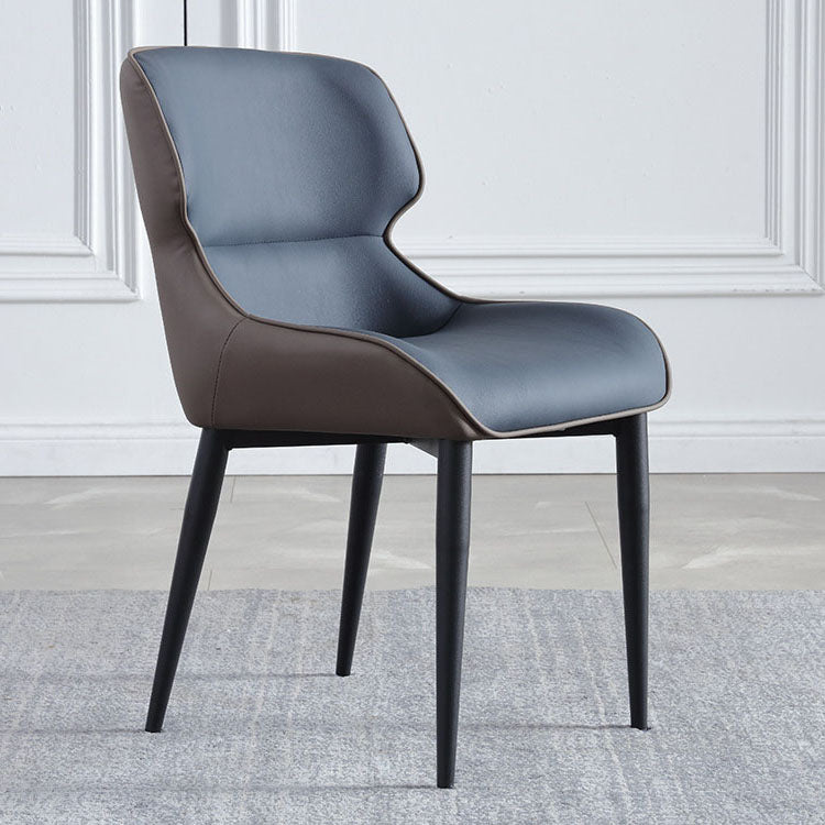 Industrial Wingback Armless Dining Chair PU Leather Dining Chairs for Home Clearhalo 'Dining Chairs' 'Dining Tables & Seating' 'dining_chair' 'furn' 'furn_dining_chair' 'Furniture' 'furniture_dining_chair' 'Kitchen & Dining Furniture' 4890532