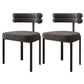 Contemporary Upholstered Side Chairs Open Back Dining Side Chair Grey 2 Piece Set Clearhalo 'Dining Chairs' 'Dining Tables & Seating' 'dining_chair' 'furn' 'furn_dining_chair' 'Furniture' 'furniture_dining_chair' 'Kitchen & Dining Furniture' 4890539