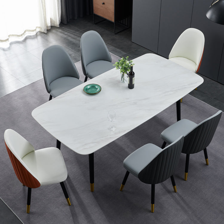 Nordic Glam Chairs Dining Armless Chair for Kitchen with Wooden Legs Clearhalo 'Dining Chairs' 'Dining Tables & Seating' 'dining_chair' 'furn' 'furn_dining_chair' 'Furniture' 'furniture_dining_chair' 'Kitchen & Dining Furniture' 4890564