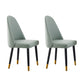 Nordic Glam Chairs Dining Armless Chair for Kitchen with Wooden Legs Light Green 2 Piece Set Clearhalo 'Dining Chairs' 'Dining Tables & Seating' 'dining_chair' 'furn' 'furn_dining_chair' 'Furniture' 'furniture_dining_chair' 'Kitchen & Dining Furniture' 4890566