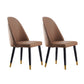 Nordic Glam Chairs Dining Armless Chair for Kitchen with Wooden Legs Dark Khaki 2 Piece Set Clearhalo 'Dining Chairs' 'Dining Tables & Seating' 'dining_chair' 'furn' 'furn_dining_chair' 'Furniture' 'furniture_dining_chair' 'Kitchen & Dining Furniture' 4890569