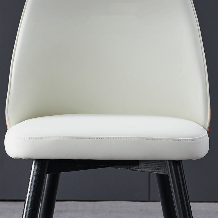 Nordic Glam Chairs Dining Armless Chair for Kitchen with Wooden Legs Clearhalo 'Dining Chairs' 'Dining Tables & Seating' 'dining_chair' 'furn' 'furn_dining_chair' 'Furniture' 'furniture_dining_chair' 'Kitchen & Dining Furniture' 4890573