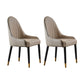 Nordic Glam Chairs Dining Armless Chair for Kitchen with Metal Legs Grey 2 Piece Set Clearhalo 'Dining Chairs' 'Dining Tables & Seating' 'dining_chair' 'furn' 'furn_dining_chair' 'Furniture' 'furniture_dining_chair' 'Kitchen & Dining Furniture' 4890586