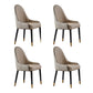 Nordic Glam Chairs Dining Armless Chair for Kitchen with Metal Legs Grey 4 Piece Set Clearhalo 'Dining Chairs' 'Dining Tables & Seating' 'dining_chair' 'furn' 'furn_dining_chair' 'Furniture' 'furniture_dining_chair' 'Kitchen & Dining Furniture' 4890587