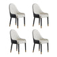 Nordic Glam Chairs Dining Armless Chair for Kitchen with Metal Legs White 4 Piece Set Clearhalo 'Dining Chairs' 'Dining Tables & Seating' 'dining_chair' 'furn' 'furn_dining_chair' 'Furniture' 'furniture_dining_chair' 'Kitchen & Dining Furniture' 4890593