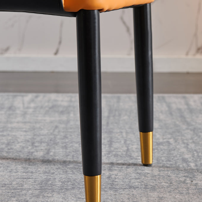 Nordic Glam Chairs Dining Armless Chair for Kitchen with Metal Legs Clearhalo 'Dining Chairs' 'Dining Tables & Seating' 'dining_chair' 'furn' 'furn_dining_chair' 'Furniture' 'furniture_dining_chair' 'Kitchen & Dining Furniture' 4890600