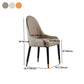 Nordic Glam Chairs Dining Armless Chair for Kitchen with Metal Legs Clearhalo 'Dining Chairs' 'Dining Tables & Seating' 'dining_chair' 'furn' 'furn_dining_chair' 'Furniture' 'furniture_dining_chair' 'Kitchen & Dining Furniture' 4890605