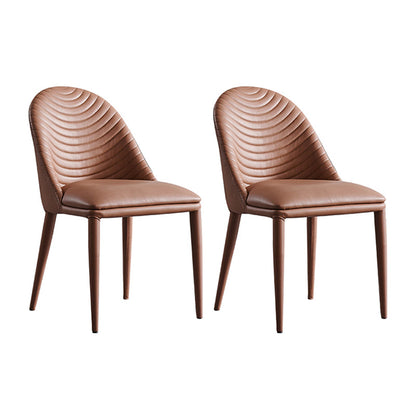 Modern Chairs Dining Armless Chair for Kitchen with Metal Legs Coffee 2 Piece Set Clearhalo 'Dining Chairs' 'Dining Tables & Seating' 'dining_chair' 'furn' 'furn_dining_chair' 'Furniture' 'furniture_dining_chair' 'Kitchen & Dining Furniture' 4890607