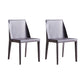 Modern Chair Dining Armless Chairs for Kitchen with Metal Legs Grey 2 Piece Set Clearhalo 'Dining Chairs' 'Dining Tables & Seating' 'dining_chair' 'furn' 'furn_dining_chair' 'Furniture' 'furniture_dining_chair' 'Kitchen & Dining Furniture' 4890625